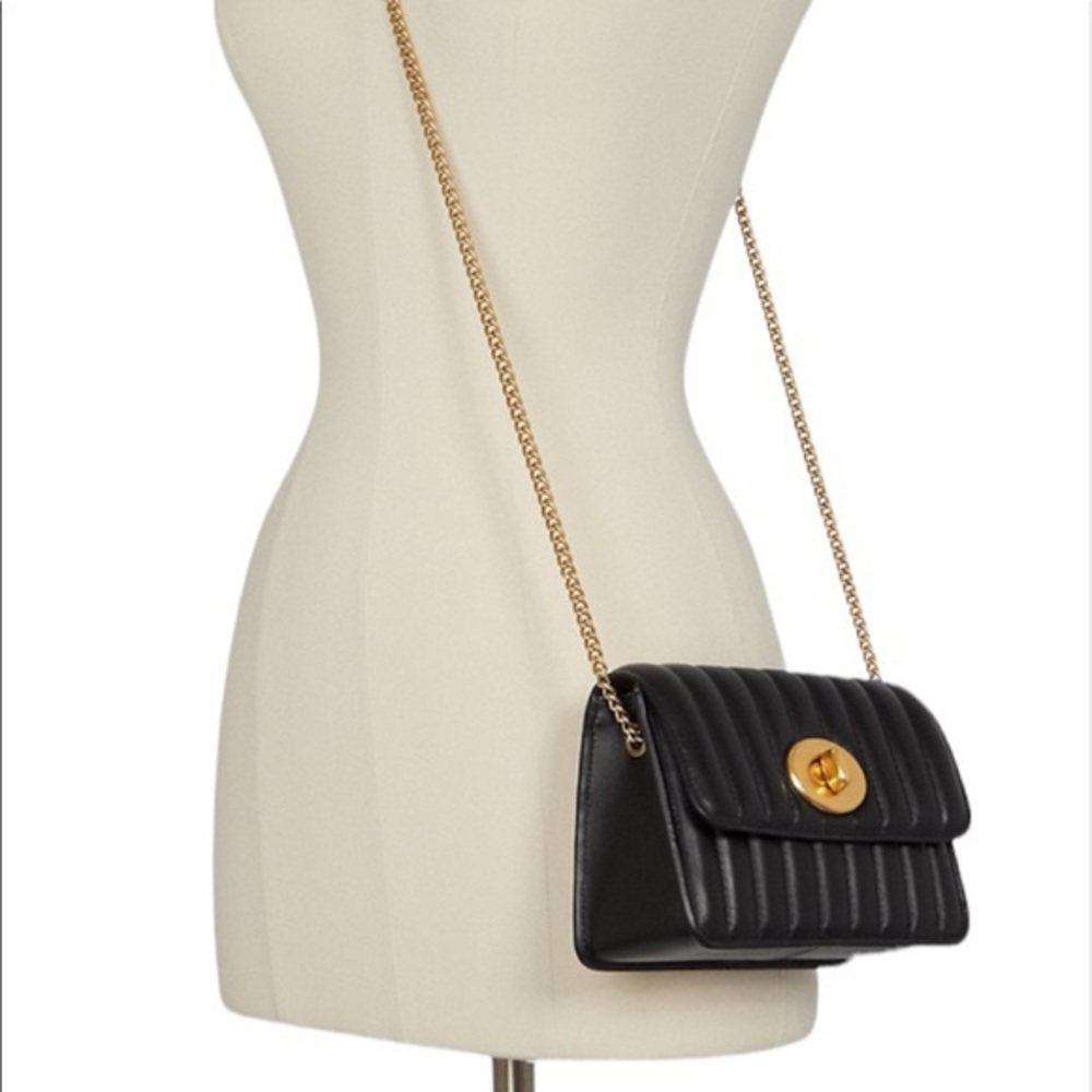 NWOT Coach x Jennifer Lopez Quilted Crossbody Clutch Black Leather